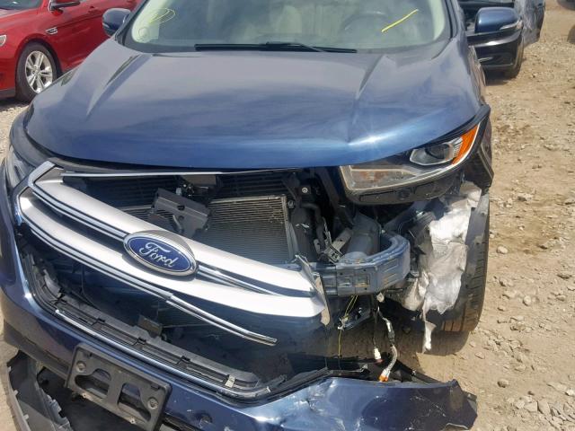 2FMPK4K8XHBB45457 - 2017 FORD EDGE TITAN BLUE photo 9