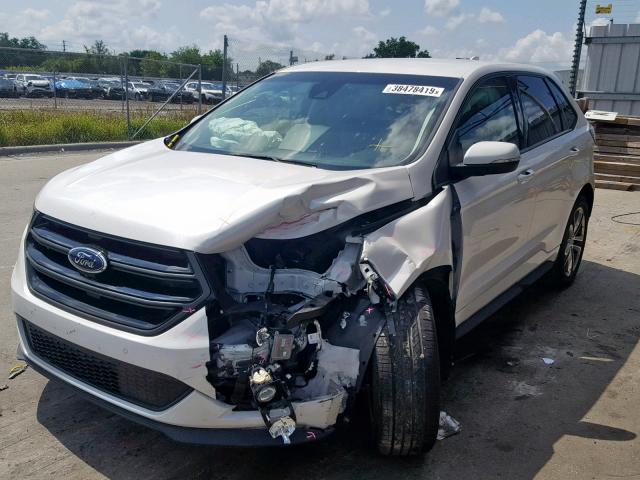 2FMTK3AP3FBC37458 - 2015 FORD EDGE SPORT WHITE photo 2