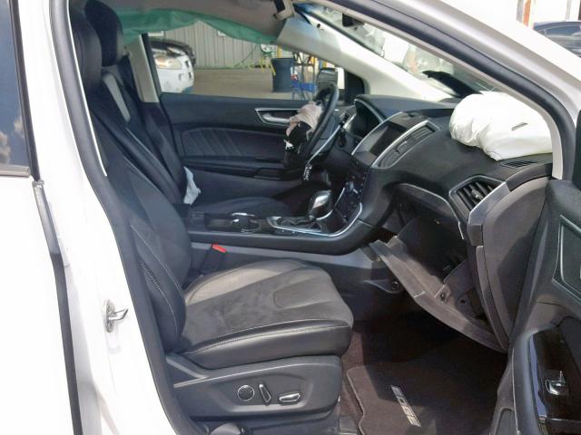 2FMTK3AP3FBC37458 - 2015 FORD EDGE SPORT WHITE photo 5