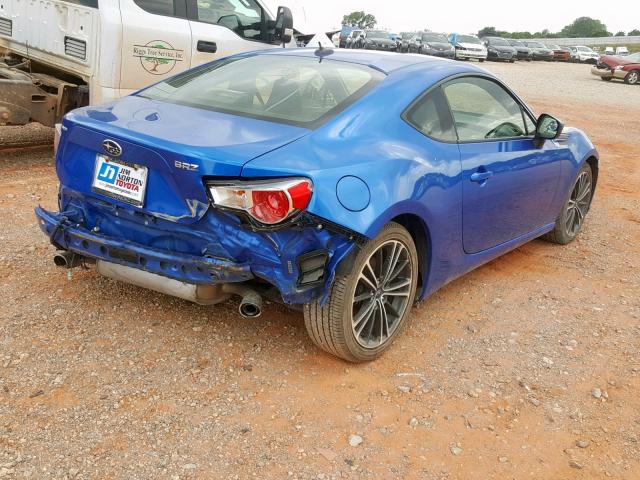 JF1ZCAB17D1601843 - 2013 SUBARU BRZ 2.0 PR BLUE photo 4