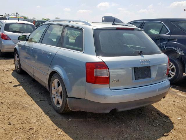 WAUVT68E32A178009 - 2002 AUDI A4 3.0 AVA TEAL photo 3