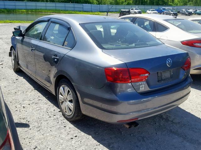 3VW2K7AJ0CM392012 - 2012 VOLKSWAGEN JETTA BASE 灰色 照片 3
