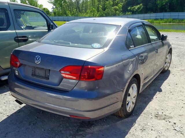 3VW2K7AJ0CM392012 - 2012 VOLKSWAGEN JETTA BASE 灰色 照片 4