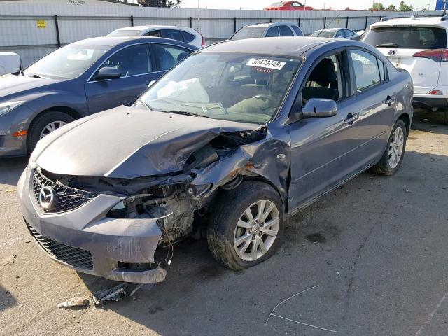 JM1BK12G181798212 - 2008 MAZDA 3 I GRAY photo 2