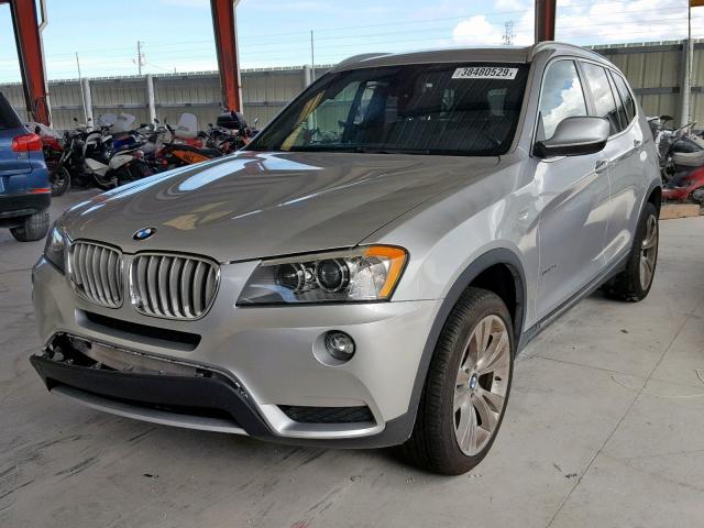 5UXWX7C52DL980324 - 2013 BMW X3 XDRIVE3 SILVER photo 2