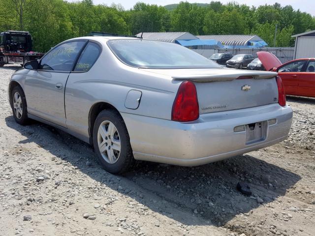2G1WM15K569237458 - 2006 CHEVROLET MONTE CARL ვერცხლისფერი ფოტო 3