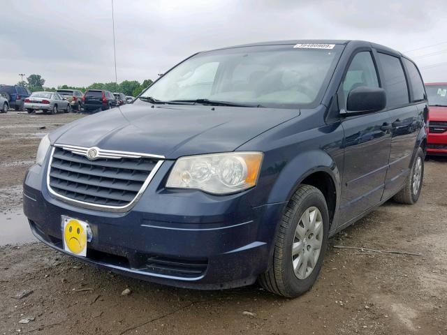 2A8HR44H28R831719 - 2008 CHRYSLER TOWN & COU BLUE photo 2