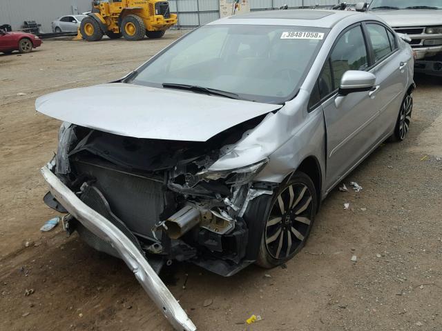 2HGFB2F93FH504277 - 2015 HONDA CIVIC EXL GRAY photo 2