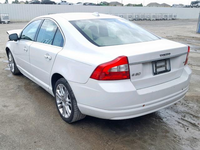 YV1AS982681072846 - 2008 VOLVO S80 3.2 WHITE photo 3