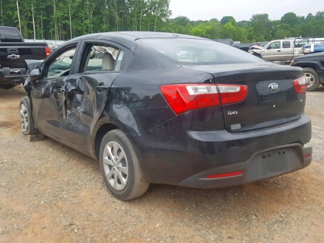 KNADM4A31D6301799 - 2013 KIA RIO LX BLACK photo 3