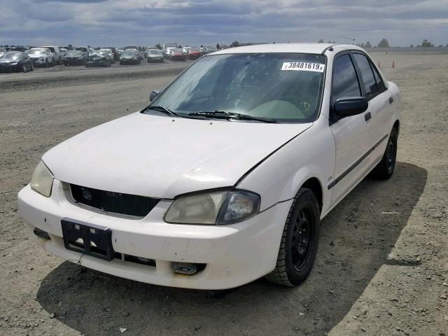 JM1BJ2226X0178036 - 1999 MAZDA PROTEGE DX WHITE photo 2