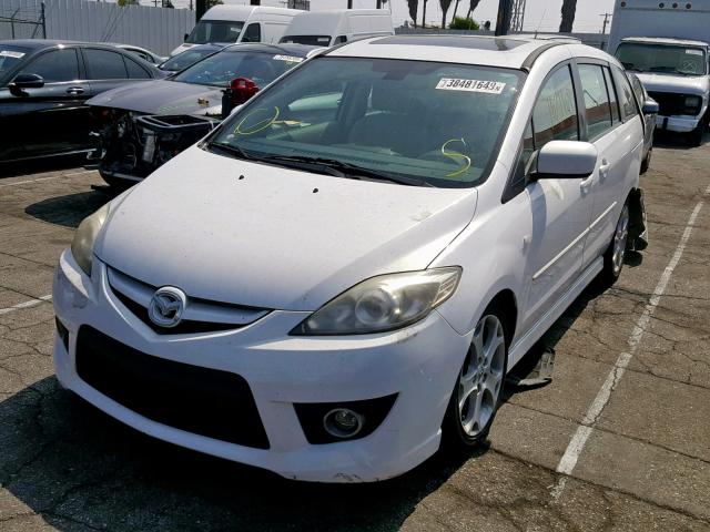 JM1CR293090357087 - 2009 MAZDA 5 WHITE photo 2