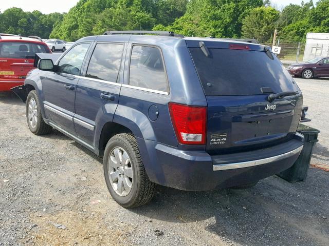 1J8HR58N18C213175 - 2008 JEEP GRAND CHER BLUE photo 3