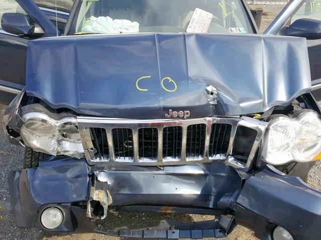 1J8HR58N18C213175 - 2008 JEEP GRAND CHER BLUE photo 7