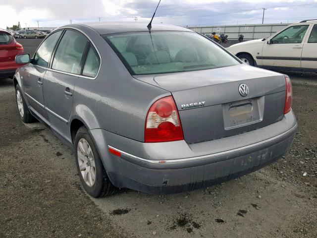 WVWPD63BX3P287572 - 2003 VOLKSWAGEN PASSAT GLS GRAY photo 3