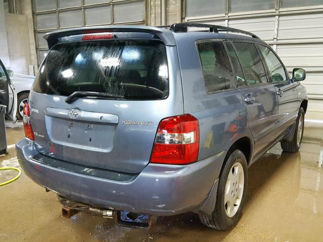 JTEEP21A650111983 - 2005 TOYOTA HIGHLANDER BLUE photo 4