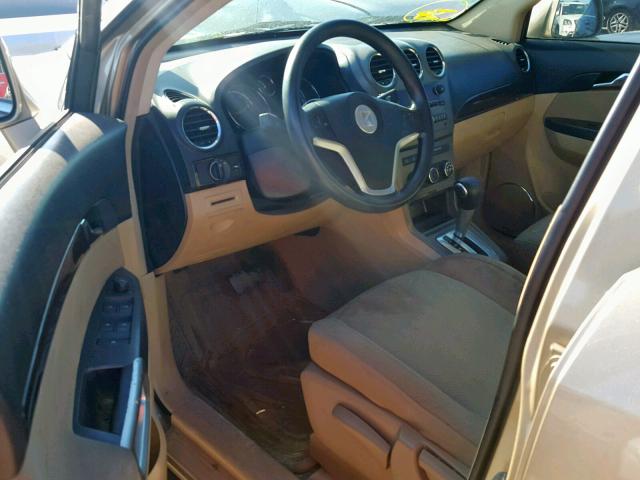 3GSCL33P98S616805 - 2008 SATURN VUE XE GOLD photo 9