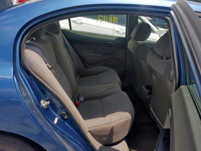 19XFA1F31AE023083 - 2010 HONDA CIVIC VP BLUE photo 6