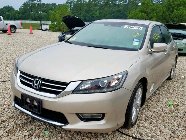 1HGCR3F81DA001726 - 2013 HONDA ACCORD EXL GOLD photo 2