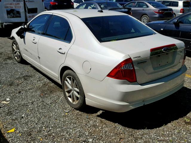 3FAHP0JA6BR339943 - 2011 FORD FUSION SEL WHITE photo 3