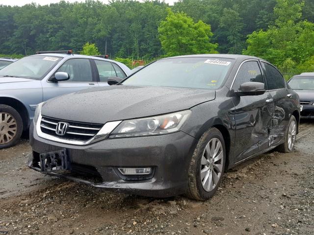 1HGCR3F8XDA012482 - 2013 HONDA ACCORD EXL GRAY photo 2