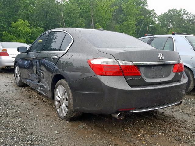 1HGCR3F8XDA012482 - 2013 HONDA ACCORD EXL GRAY photo 3