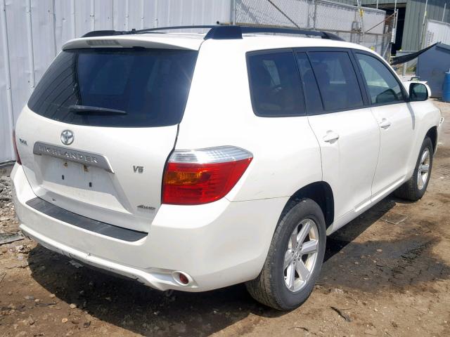 JTEES41A882027117 - 2008 TOYOTA HIGHLANDER WHITE photo 4