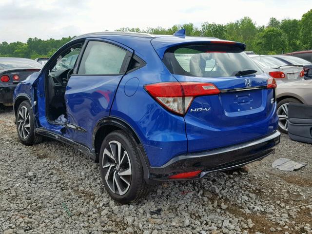 3CZRU6H11KG705183 - 2019 HONDA HR-V SPORT BLUE photo 3