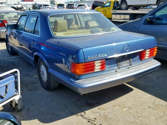 WDBCA39E0LA503843 - 1990 MERCEDES-BENZ 560 SEL BLUE photo 3