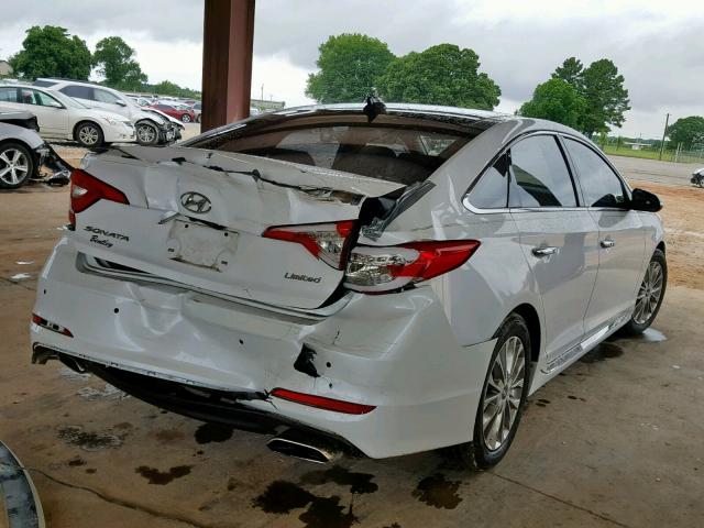 5NPE34AF9FH202158 - 2015 HYUNDAI SONATA SPO WHITE photo 4