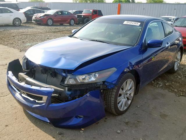 1HGCS2B81AA010233 - 2010 HONDA ACCORD EXL BLUE photo 2