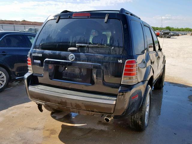 4M2YU81187KJ06346 - 2007 MERCURY MARINER LU BLACK photo 4