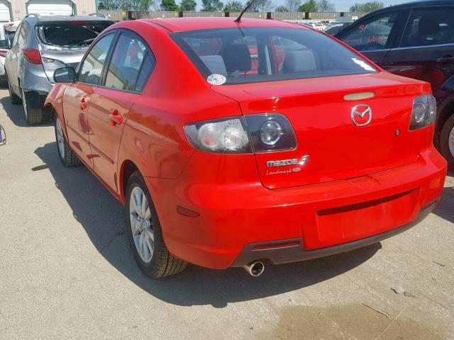 JM1BK123471760503 - 2007 MAZDA 3 S RED photo 3