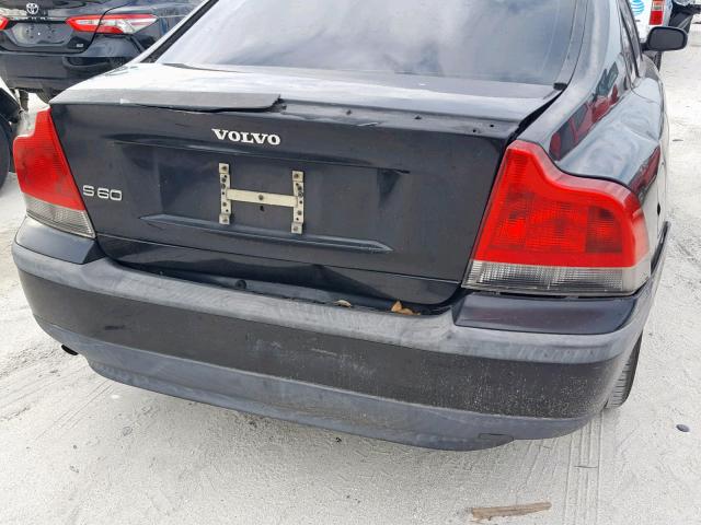 YV1RS61T842321186 - 2004 VOLVO S60 BLACK photo 9