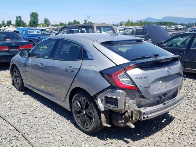 SHHFK7H7XJU423930 - 2018 HONDA CIVIC EXL ვერცხლისფერი ფოტო 3