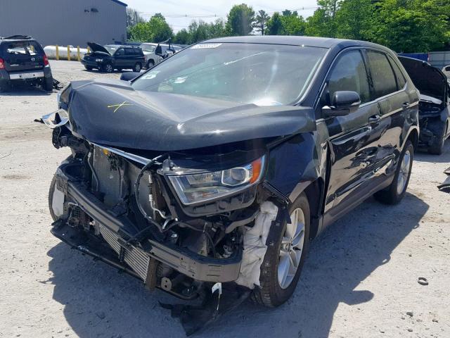 2FMTK4J96FBC15784 - 2015 FORD EDGE SEL BLACK photo 2