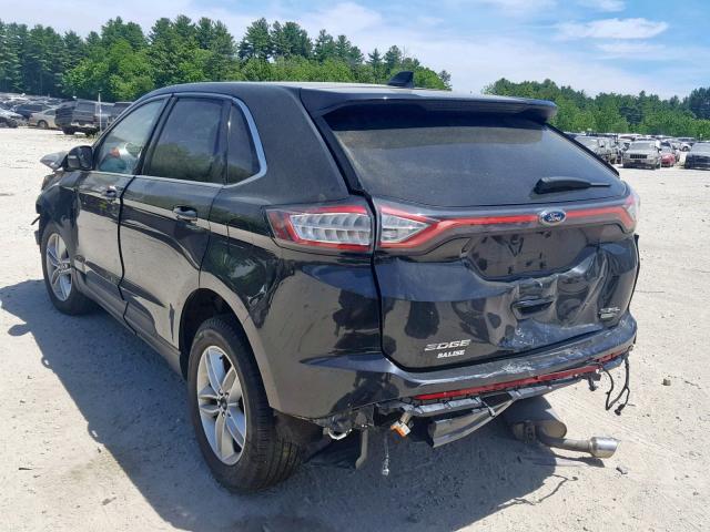 2FMTK4J96FBC15784 - 2015 FORD EDGE SEL BLACK photo 3