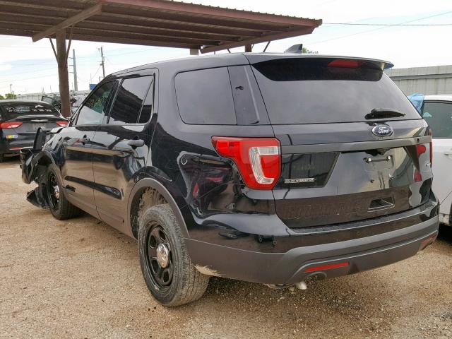 1FM5K8AR1HGD57892 - 2017 FORD EXPLORER P BLACK photo 3