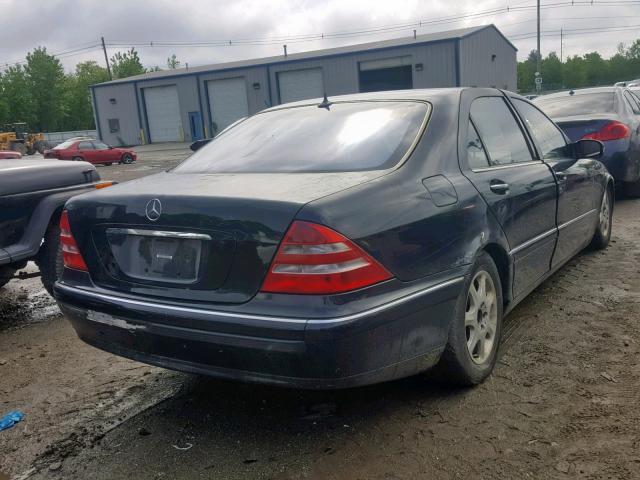 WDBNG70J92A304975 - 2002 MERCEDES-BENZ S 430 BLACK photo 4