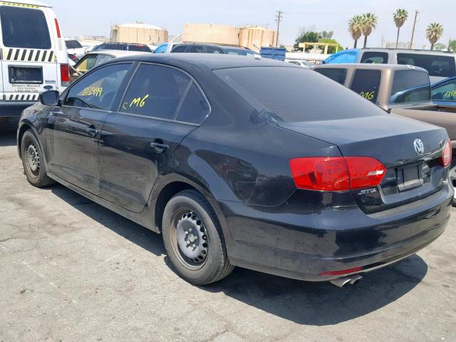 3VW2K7AJ3CM426461 - 2012 VOLKSWAGEN JETTA BASE 黑色 照片 3