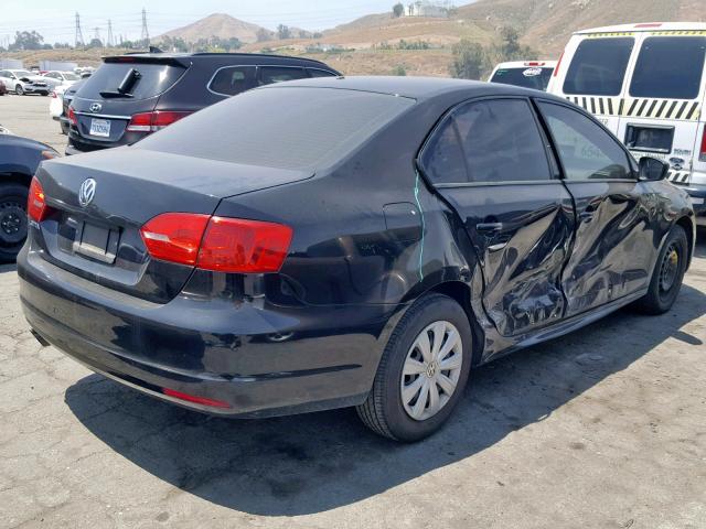 3VW2K7AJ3CM426461 - 2012 VOLKSWAGEN JETTA BASE 黑色 照片 4