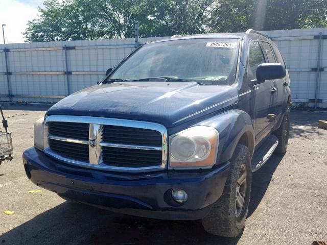 1D4HB48N94F136945 - 2004 DODGE DURANGO SL BLUE photo 2