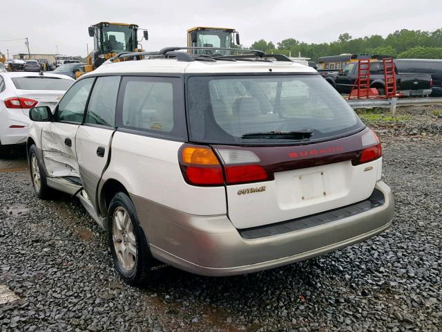 4S3BH6659Y7607458 - 2000 SUBARU LEGACY OUT WHITE photo 3