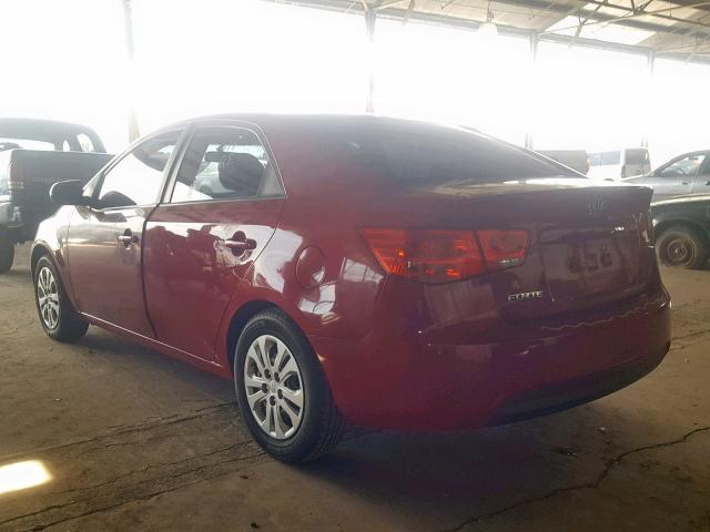 KNAFU4A2XD5740442 - 2013 KIA FORTE EX RED photo 3