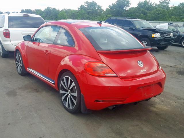 3VWVT7AT7FM642233 - 2015 VOLKSWAGEN BEETLE R-L RED photo 3