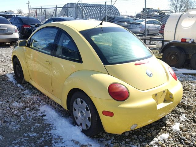 3VWBK21C13M425975 - 2003 VOLKSWAGEN NEW BEETLE YELLOW photo 3