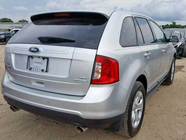 2FMDK3J98DBA95191 - 2013 FORD EDGE SEL SILVER photo 4