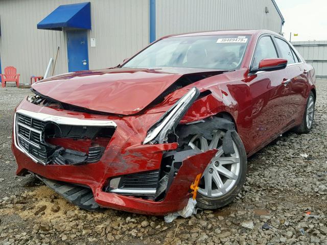 1G6AR5S35E0150937 - 2014 CADILLAC CTS LUXURY RED photo 2