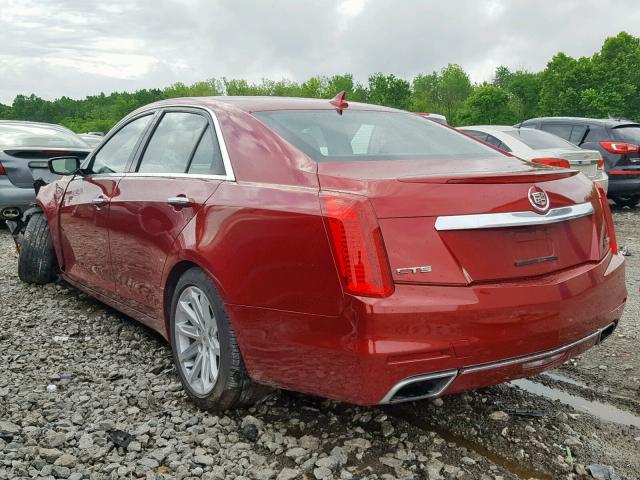 1G6AR5S35E0150937 - 2014 CADILLAC CTS LUXURY RED photo 3