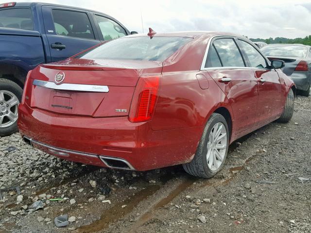 1G6AR5S35E0150937 - 2014 CADILLAC CTS LUXURY RED photo 4